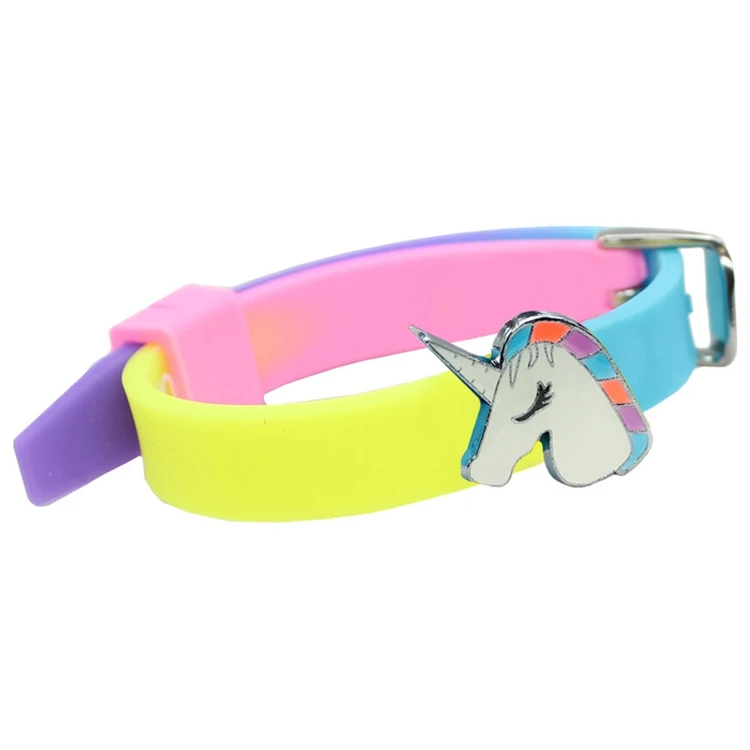 New Design Crystal Slider Charm Silicone Bracelet Stretch Wrist Bands Custom Kids Wristband Bracelet