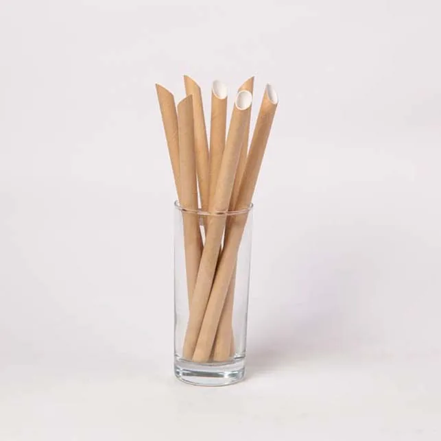 March Expo 2022 hot selling China Wholesale Supplier Eco-friendly Food Drink Cocktail Biodegradable Natural color Custom Disposable Drink Paper Straw