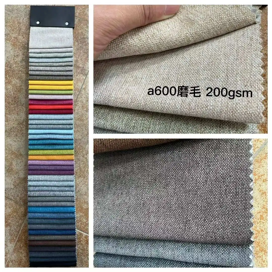 In stock good quality  linen polyester blend fabrics polyester linen like fabric