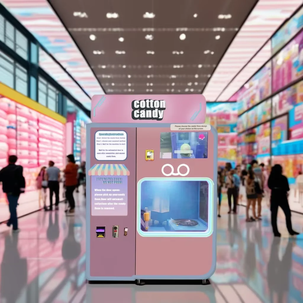 Профессиональный торговый автомат для конфет хорошее качество электрическая ватная вата