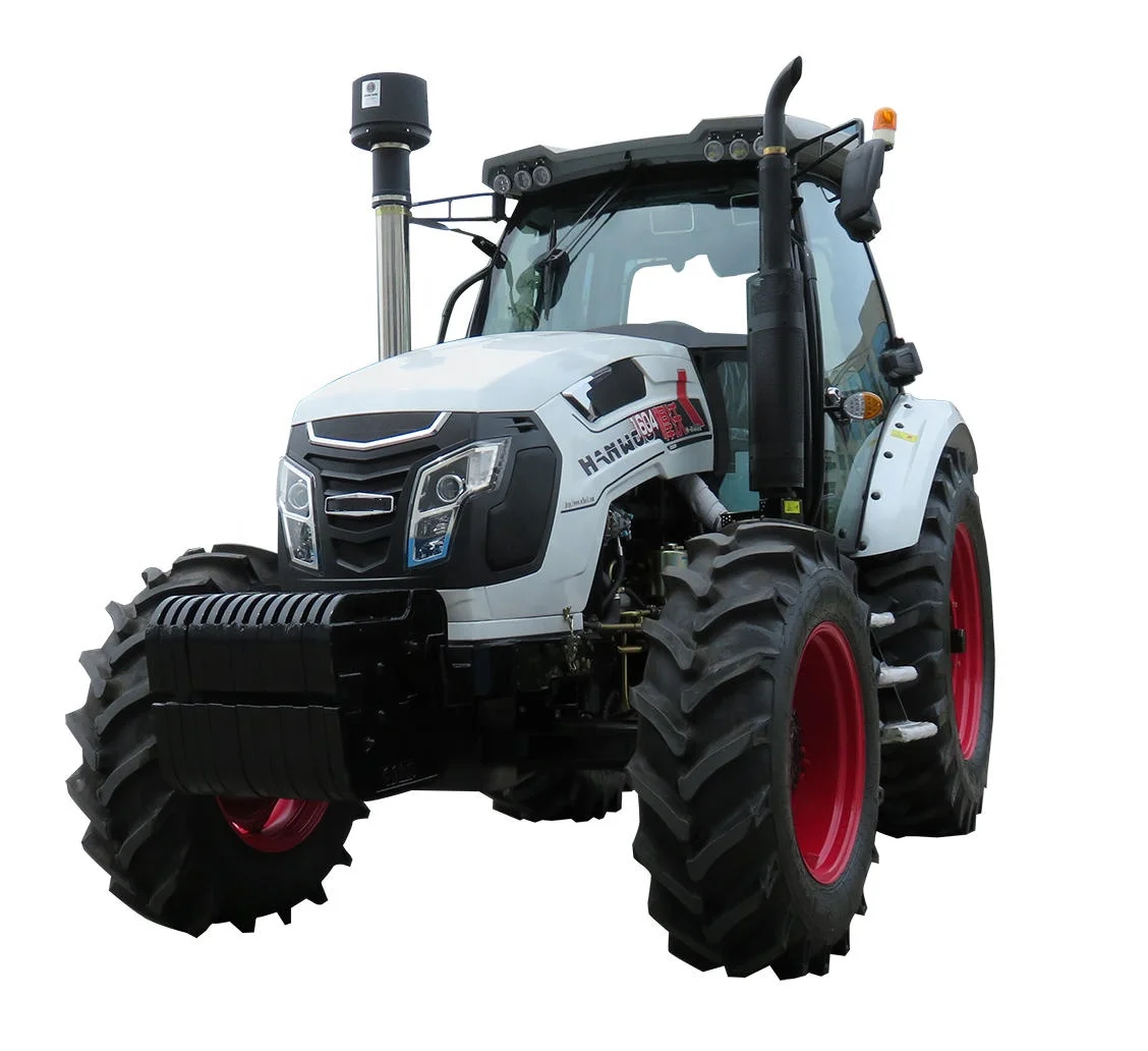 cheap big used farm tractor agricultural 150hp 160hp 180hp 4WD tractor 4x4 with front loader and back hoe and mower  for sale