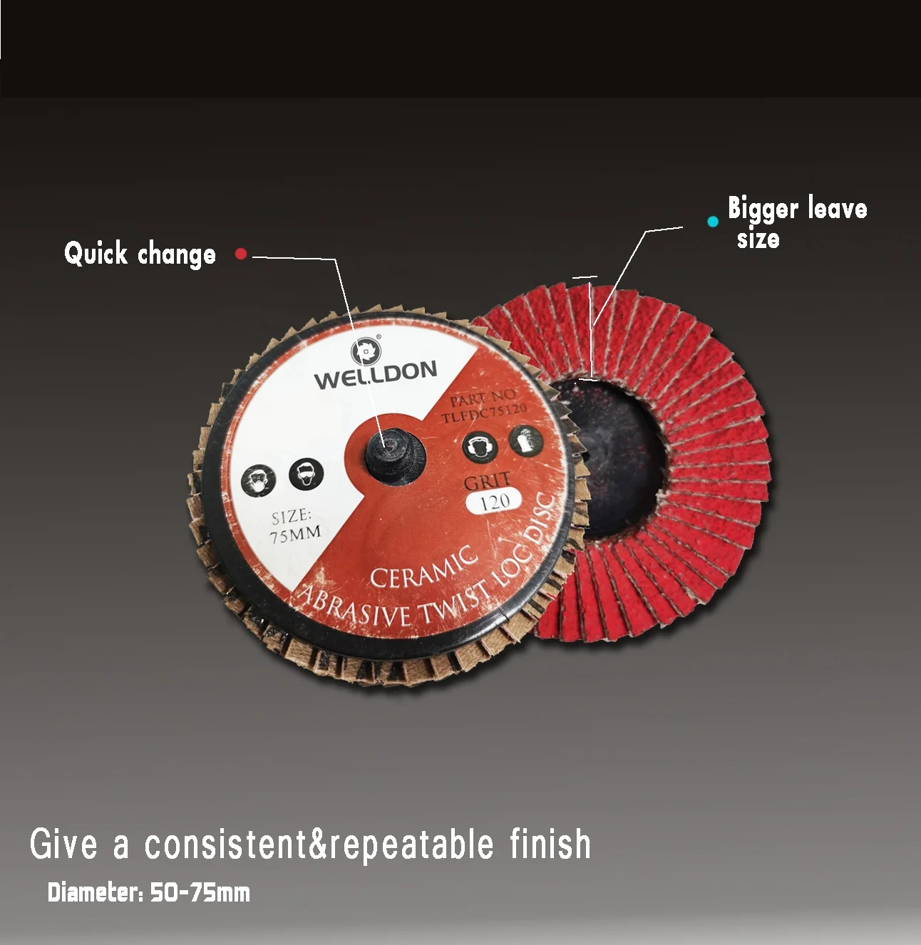2 inch  quick change disc small mini emery chuck aluminum oxide ceramic polishing  flap wheel flap disc grinding wheel