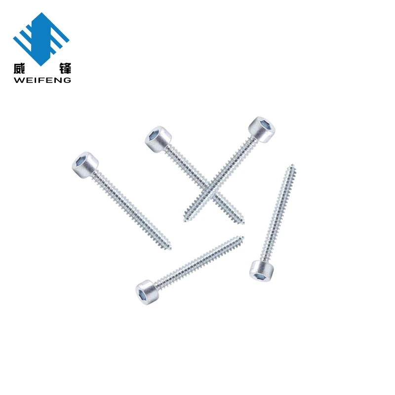 High Quality Flat Head Zinc Plated Hex Socket Head Screw M5 M6.3 M7 Furniture Confirmat Screw