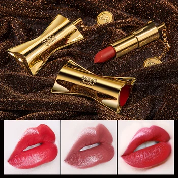 Private Label Matte Lipstick Luxurious Golden Butterfly Shape Velvet Lip Cream Wholesale
