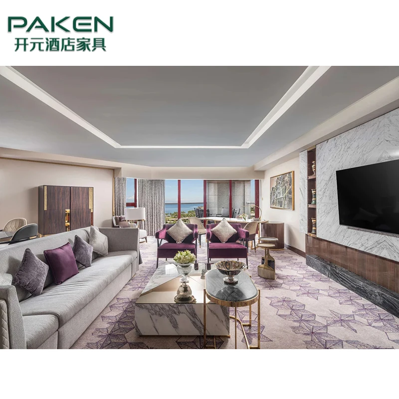 Luxury hotel apartment living room sofas villa furniture fabric sofa sets modern living room furniture