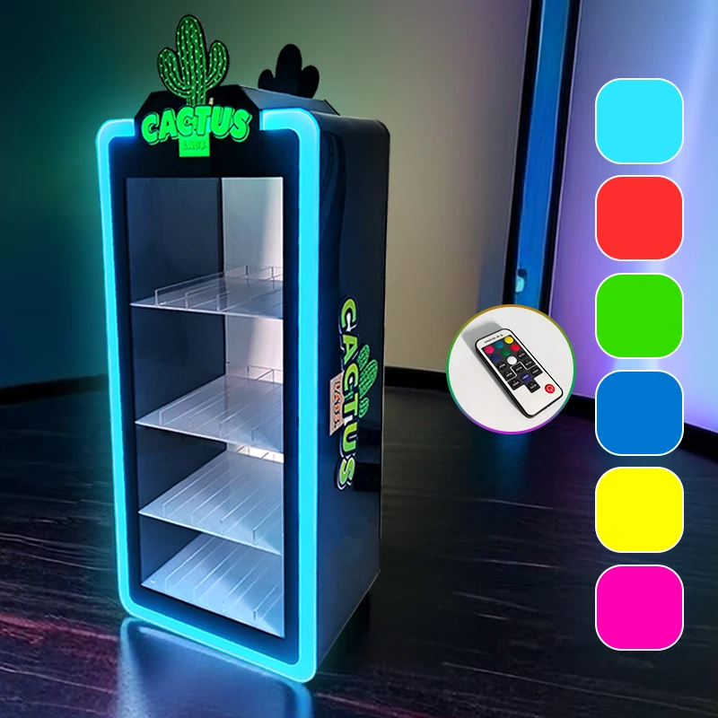 Производитель Samtao 4-ярусная светодиодная подставка для сигарет с подсветкой табачных изделий акриловая витрина