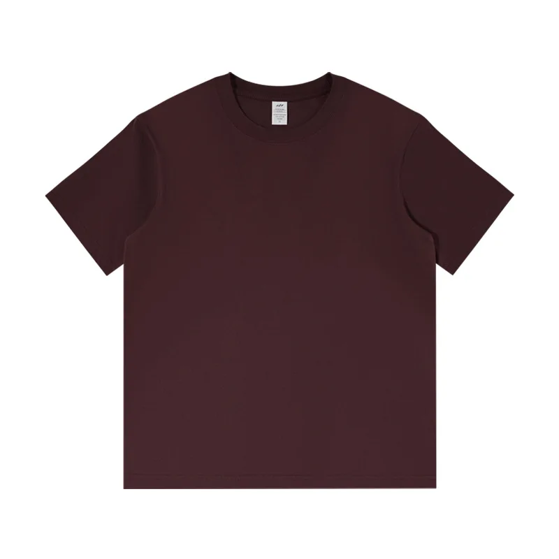 High Quality 100% Cotton Oversized Heavy T-Shirt Men Custom Printed Plain T-Shirts Short Sleeves Solid Pattern Knitted Fabric