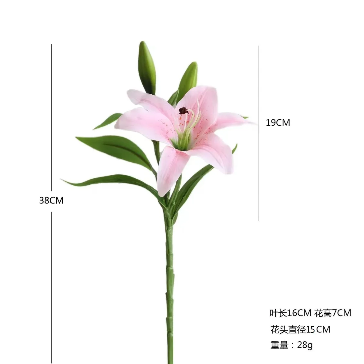 Artificial 3D Lily Flower Silk Lily Bouquet Party Headwear Wedding Decorative flower Fashion Garland