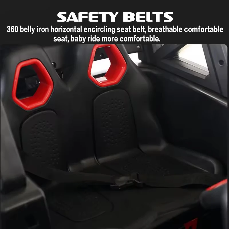 High quality 12V Big 4 Wheel simulation remote control toddler new model toy ride on car light music for children