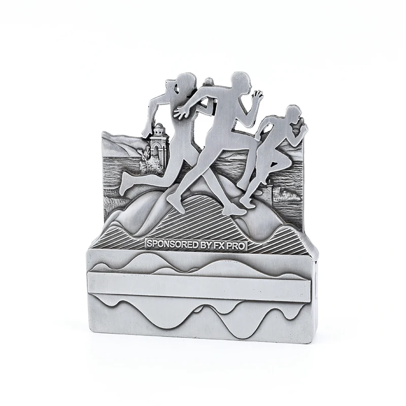Custom Metal Trophy Cups Awards Running Marathon Sport Ornament Plaque and Gold Trophies