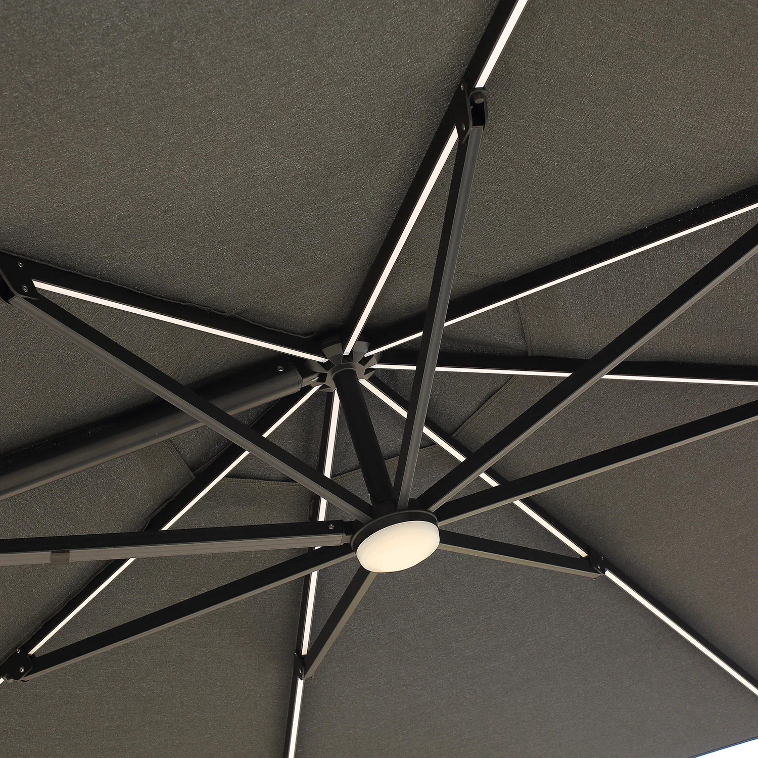 Giant Pool Solar Cantilever Patio Big Size Sun Shade Garden Led Aluminum Parasols Outdoor Umbrellas