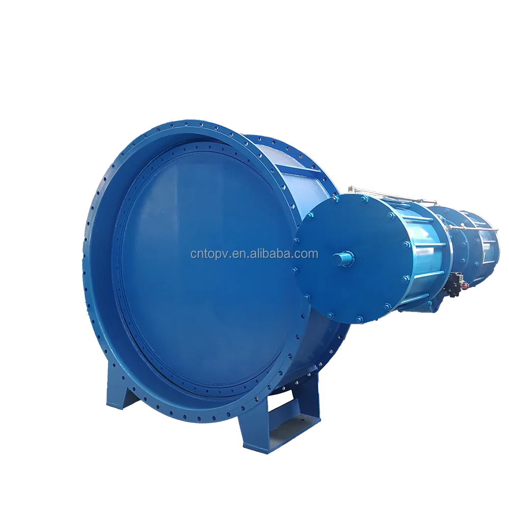 
Large diameter D643H PN2.5 DN2000 three eccentric flange butterfly valve 