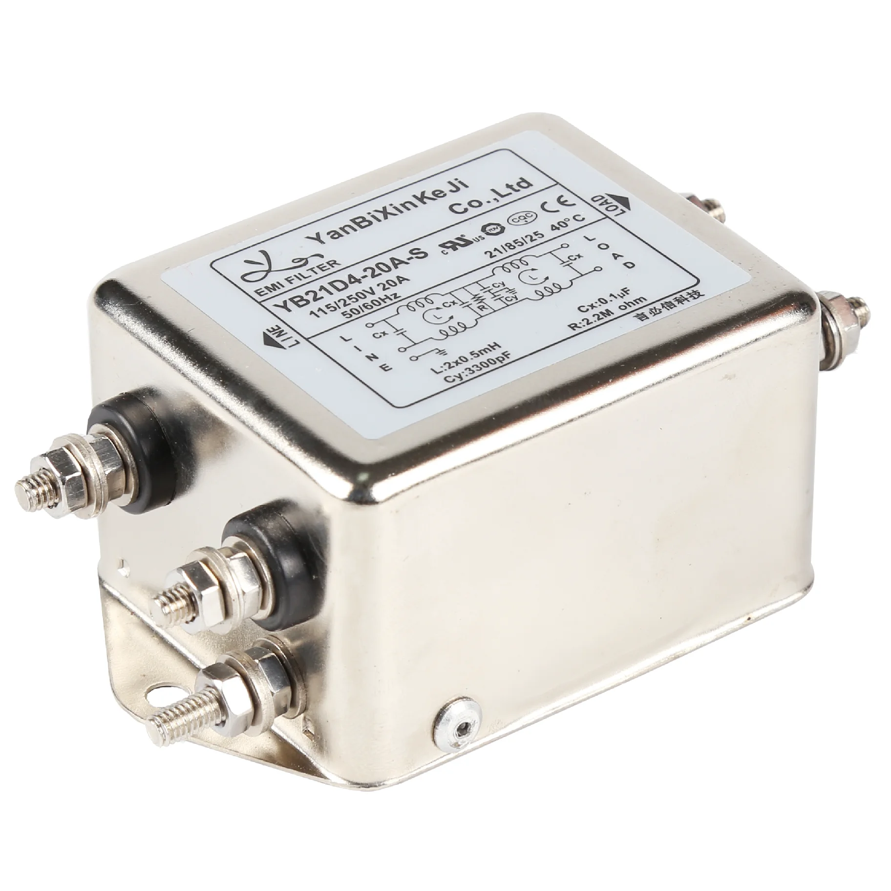 Factory Manufacture AC Noise 10A Filter Automation Equipment 250V Filter Single Phase EMI Filter