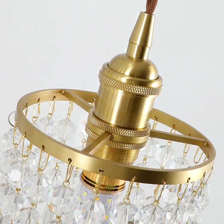 Simple Design Interior Crystal Hanging Light Nordic Modern Pendant Lamps for Living Room Decoration