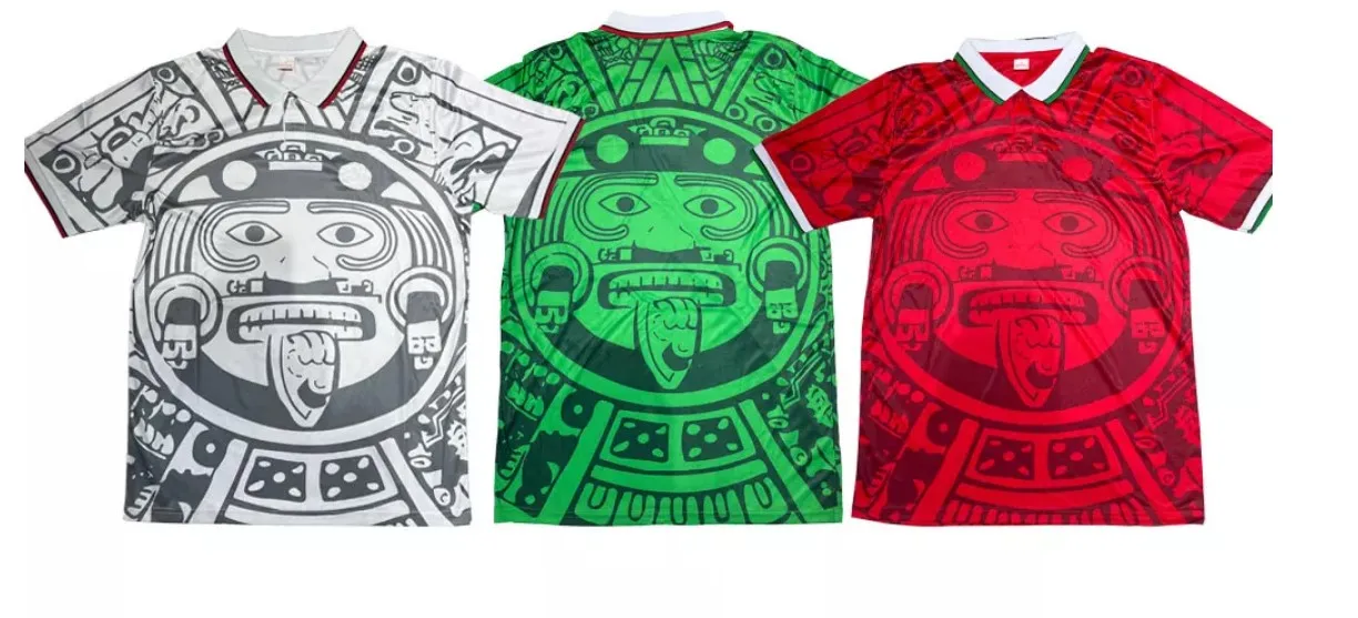 High quality 1998 Retro Mexico Green Soccer Jerseys Football Camisetas Man Shirt custom logo football Jersey