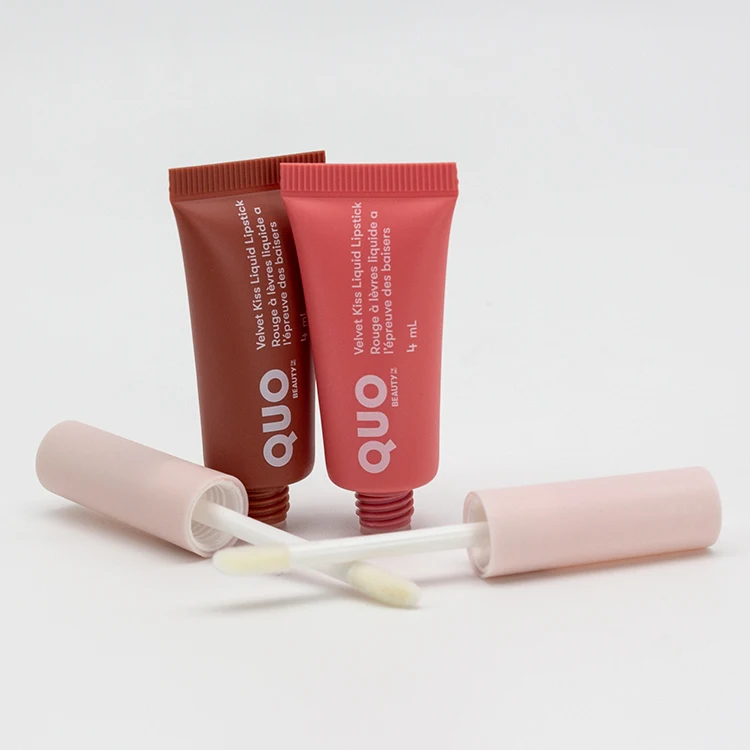 Custom High Quality Unique Lipgloss Tube Empty Cosmetic Container Packaging Clear Pink 10g 15g Squeeze 10ml Lip gloss Tube