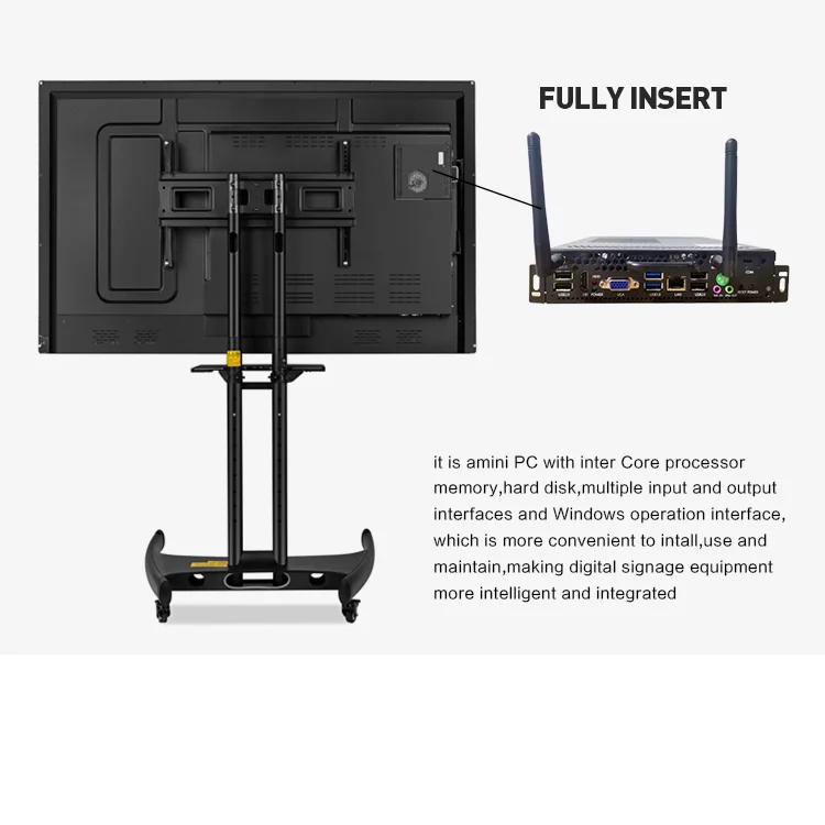 Промышленный компьютер дисплей 4k ops мини-ПК core i3 i5 i7 для белой доски образования офиса