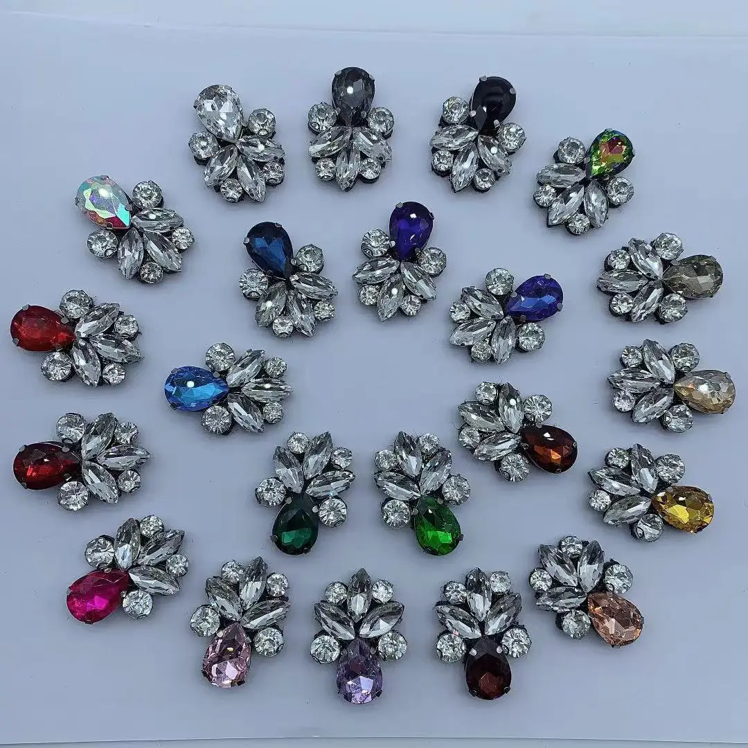 13*18 mm Crystal diamond beads patch glass drops Rhinestone applique for shoes bag accessories