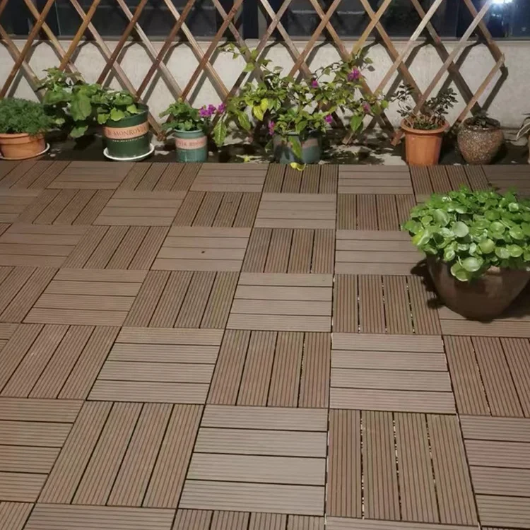 Interlocking Decorative Marine Deck WPC Wood Plastic Composite Flooring Decking Tiles Floor With Free Sample