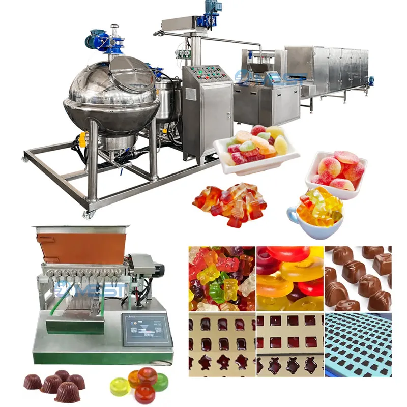 Automatic Gummy Bear Depositor Vitamines Gummies Bonbons Production Small Mini Hard Lollipop Candy Making Filling Maker Machines