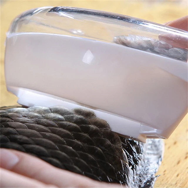 J745 Quick Remove Fish Knife Cleaning Peeler Graters Scale Scraper Fish Skin Scraping Brush Fishing Scale Brush With Box