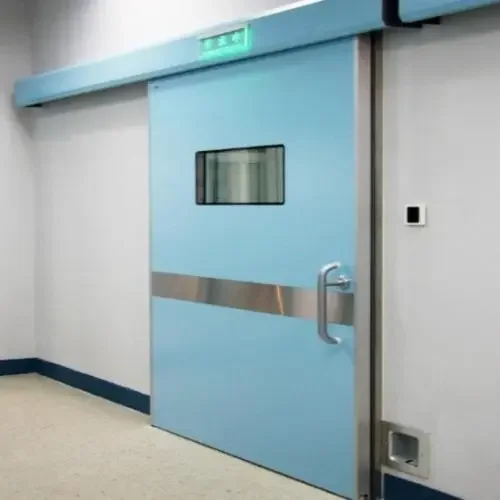 Support customized automatic sliding doors clean room door operation room door with metal sensor lock windows and blinds
