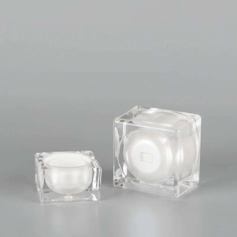 15g 30g 50g sample empty crystal Square cream jars Packaging bottle Acrylic Plastic eye cream jar