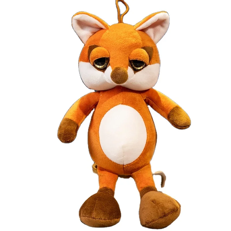 Custom Fox Cute Forest Animal Doll Zoo Lifelike Soft Plush Toy Lion Tiger leopard and with Rabbit High Quality