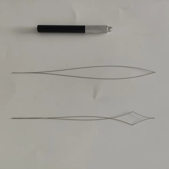 nano rings silicone loop pulling threader for hair extension tools