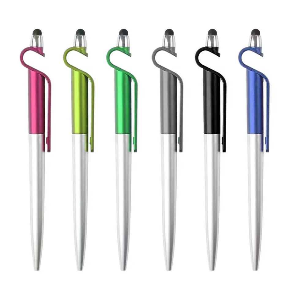 Wholesale Hot Selling 3 in 1 Multi Function stylus pen Touch Phone pen holders Ballpoint pens with custom logo