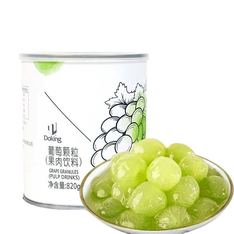 Factory supply canned  pulp drinks  Grape granules