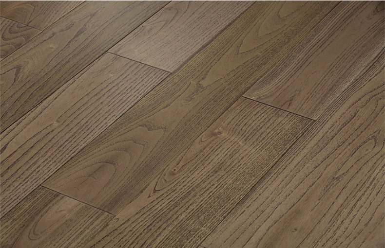 solid 5x3/4 inch Hand scraped grey teak hardwood flooring