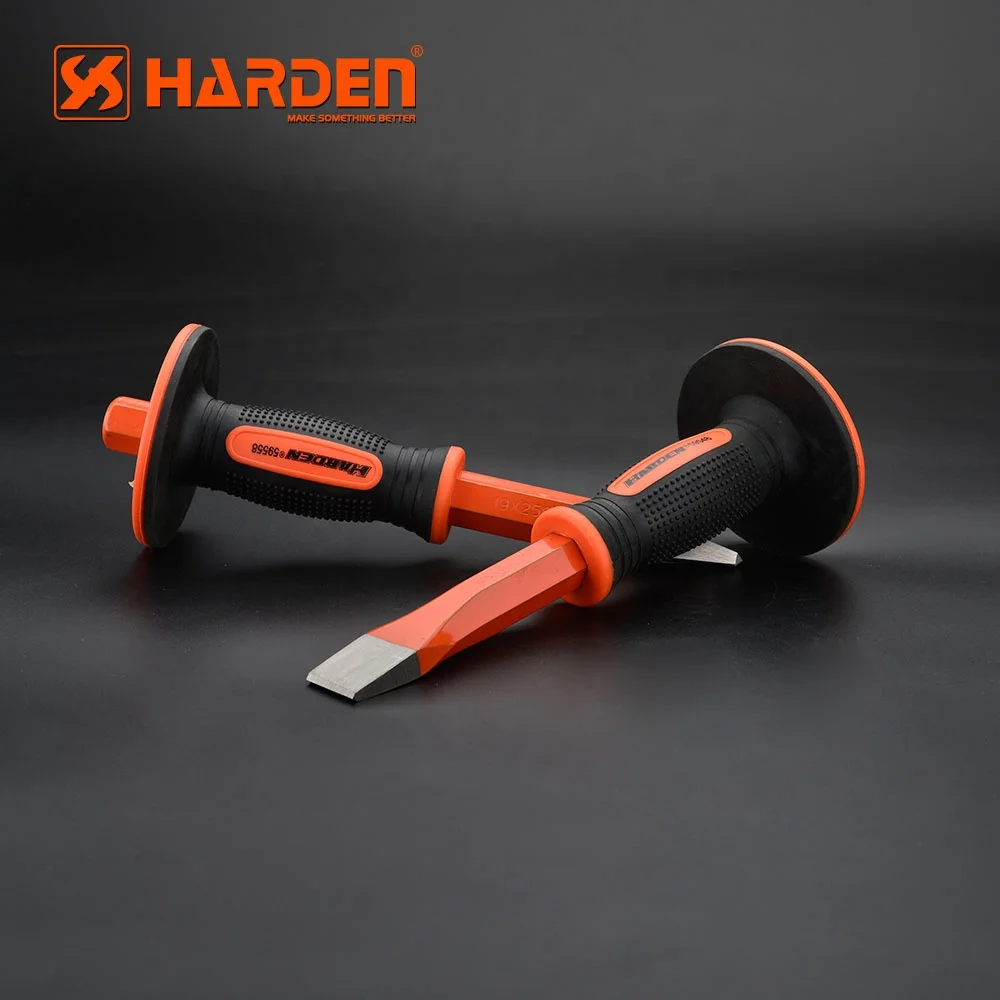 2022 High Quality Professional Stone Working TPR Handle Hand Tool Flat Chisel Set