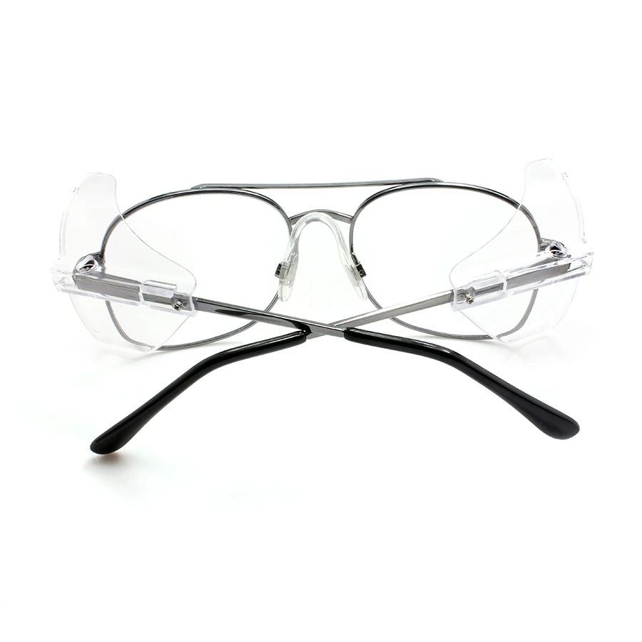 Metal Frame High Impact Vented Side Shield Safety Glasses Transparent Scratch Resistance Personal Eyewear