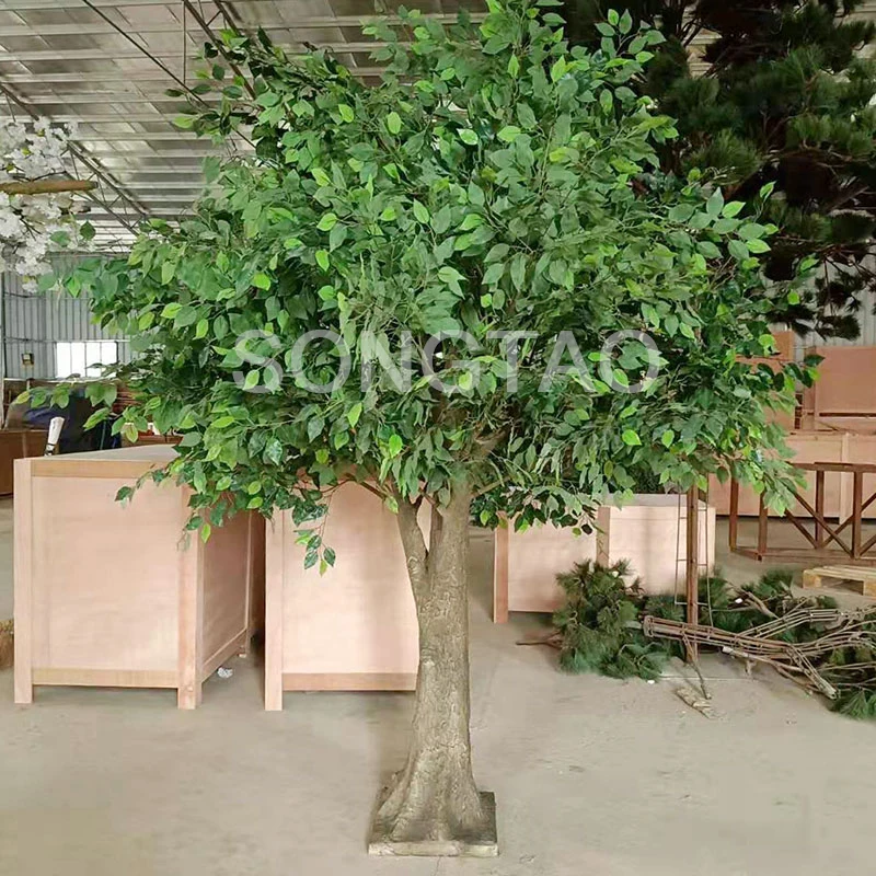 Wholesale Indoor Garden Home Decorative 5M Big Shade Fake Banyan Oak Tree Artificial Ficus Trees