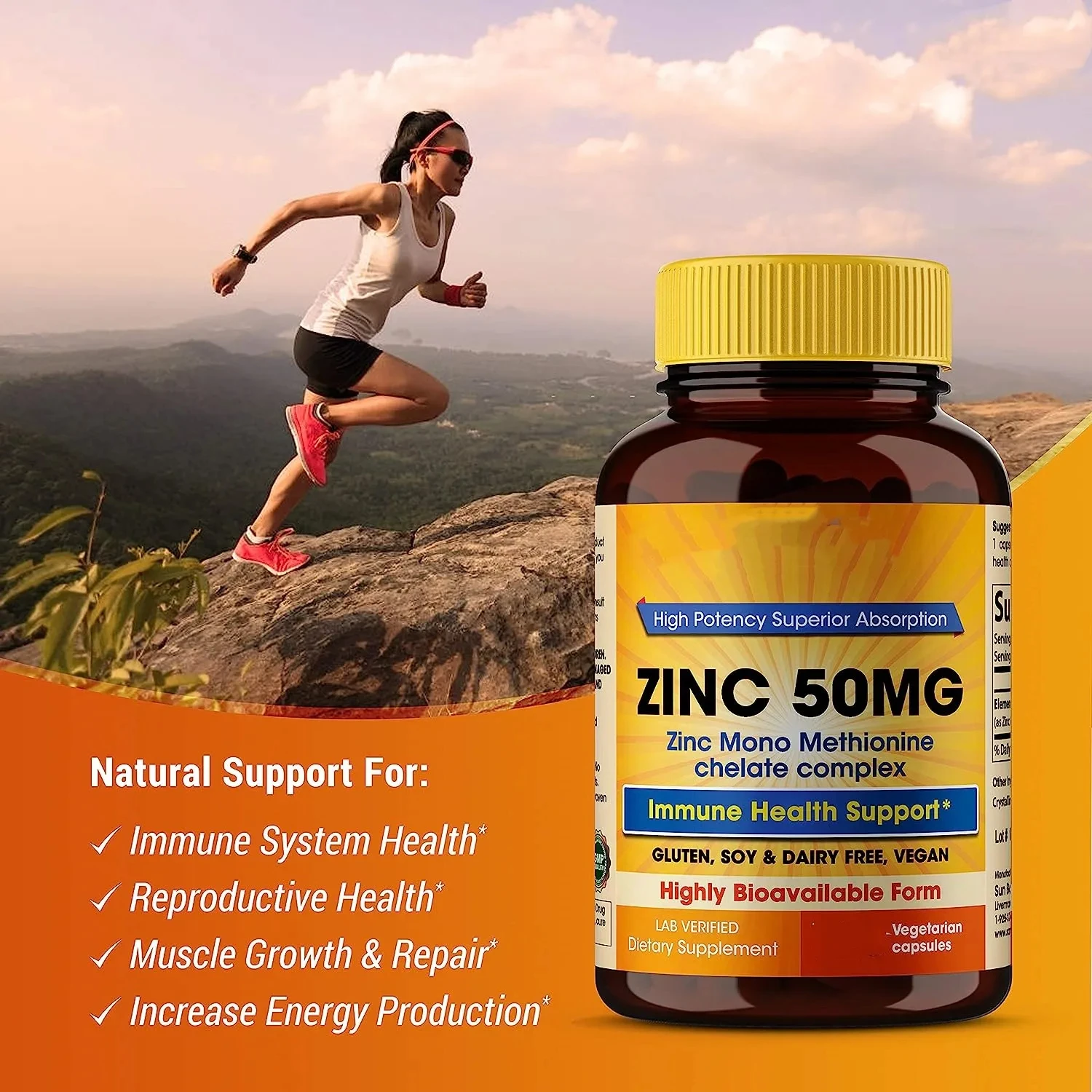 Zinc Capsule Zinc Mono Methionine Chelate Complex Vitamin Mineral Supplements Tablets Pills Vitamins Manufacturer