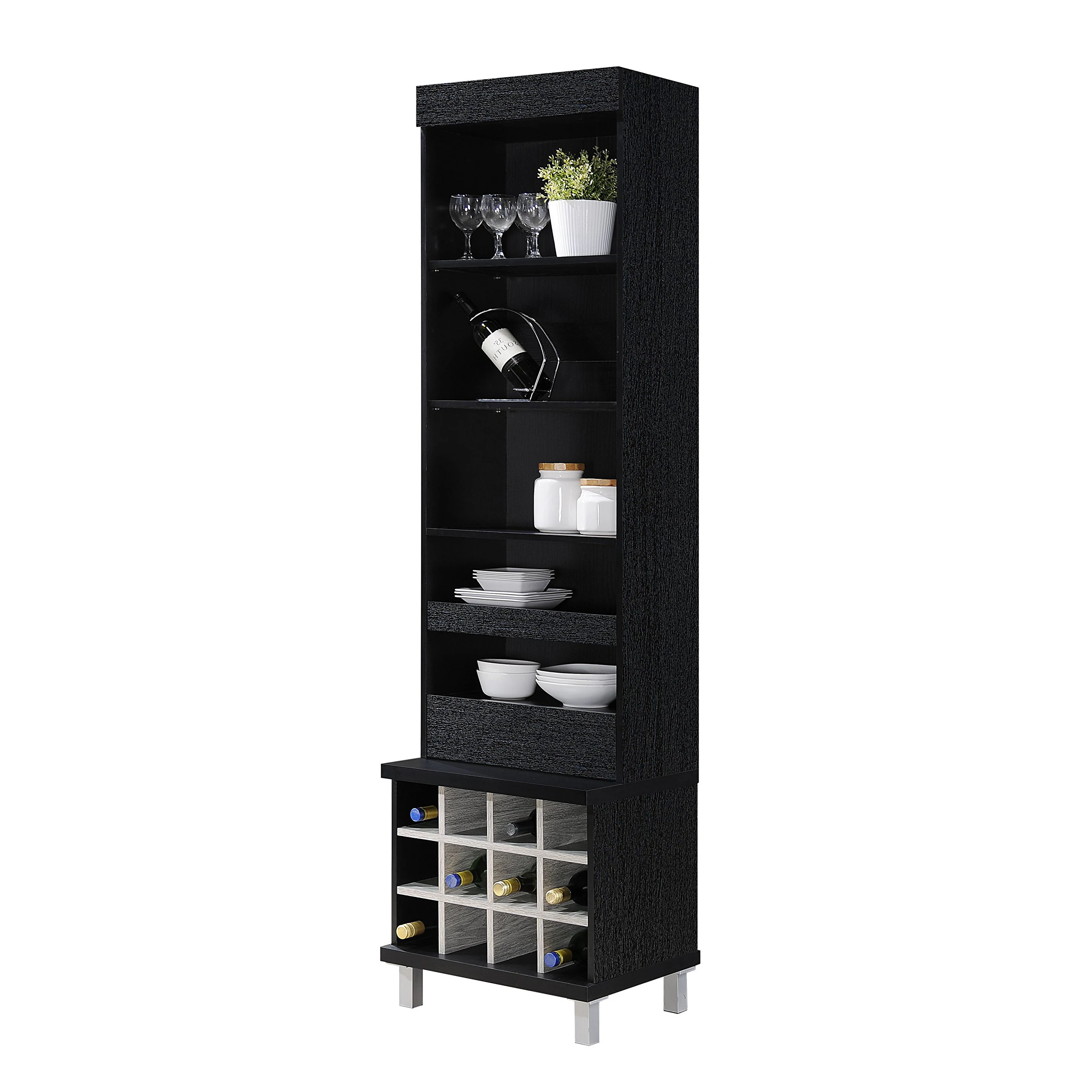 
hot selling wooden floating cellar shelves wine shelf with wood 