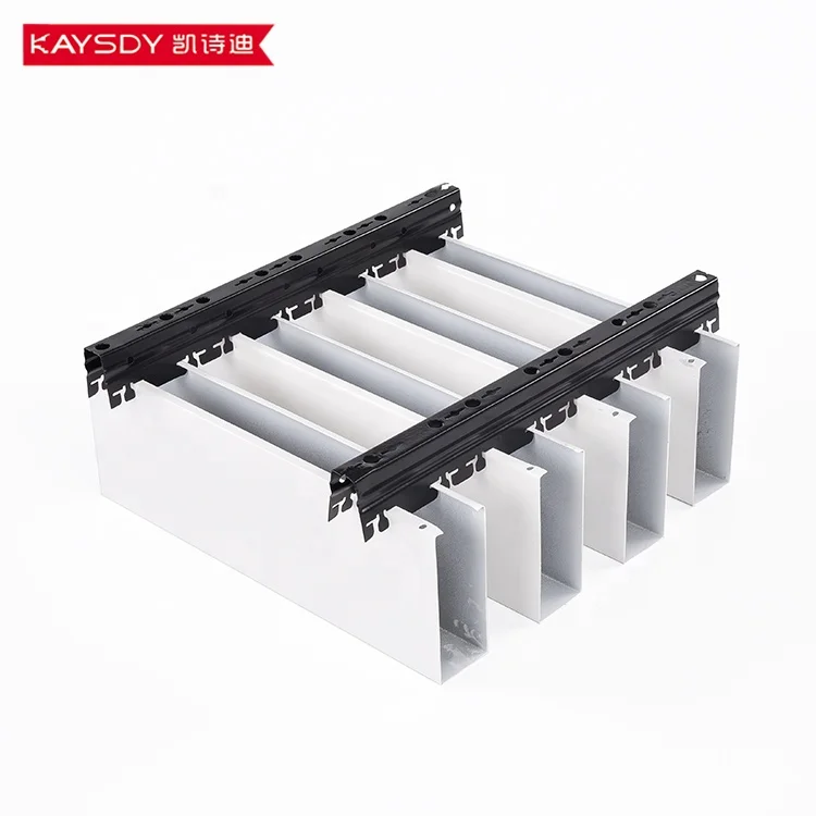 Interior Decor Aluminum Strip Baffle Linear Ceiling panel Suspended Metal Ceiling False Ceiling Design for Living Room Hall Mall