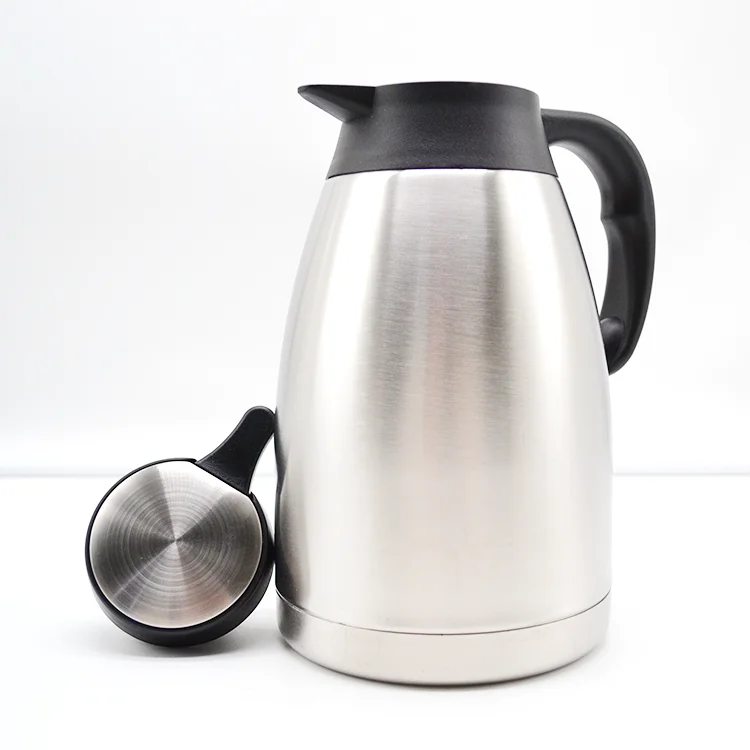 Stainless Steel Thermal Coffee Carafe, Double Wall Vacuum Insulated Dispenser for Tea Water Coffee Beverage 12 Hours Retention