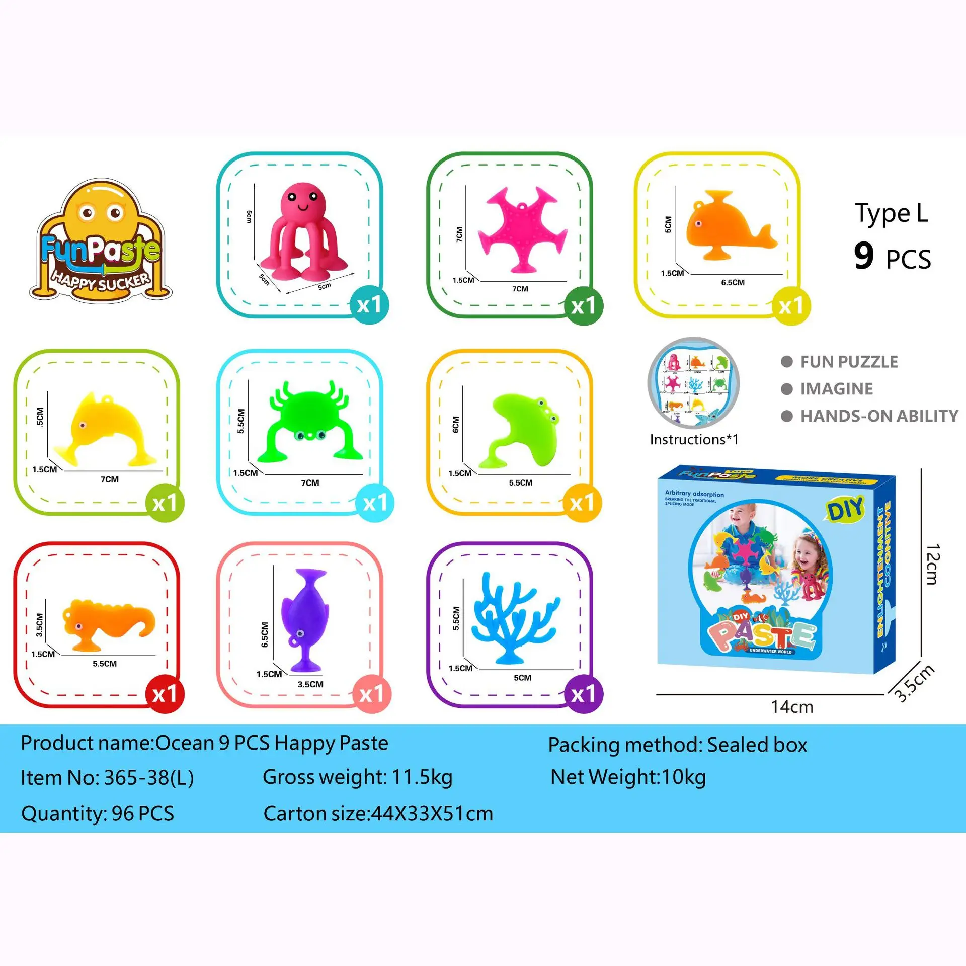 2024 Wholesale Educational Toy Promotional Gift Small Capsules Toys Assembled Sucker Silicone Suction Cup Baby Bath Toy Set