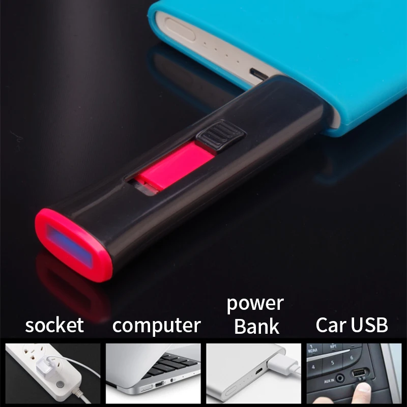 Cheap Plastic Custom Logo Cigarette Electric Usb Rechargeable Lighter