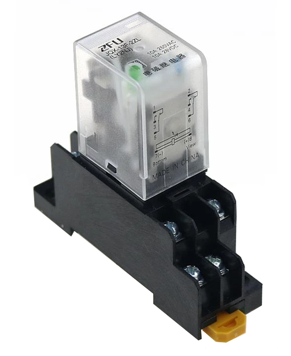 JQX-13F 12V 24V DC 110V 220V AC реле мощности катушки LY2NJ DPDT 8 Pin HH62P с