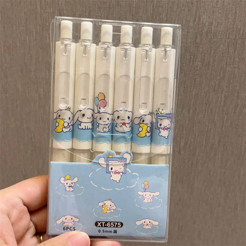 Lovely Cartoon Ear Dog Kitty Melody Twins Purin Dog Pochacco Kuromi Black 0.5mm Gel Pens Cute Neutral Pen for Student Writing