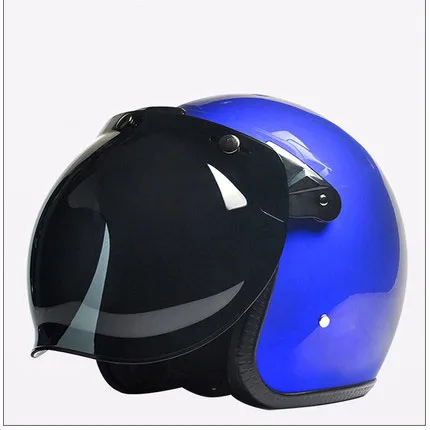 Custom Design Retro Vintage Jet Half Open Face Motorcycle Helmet in ABS shell