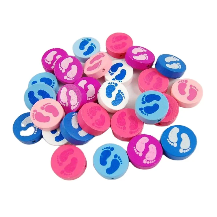 XUQIAN Ins Лидер продаж Детский пазл ручной работы из бисера Красочные следы деревянные разделительные бусины для ювелирных изделий ручной работы