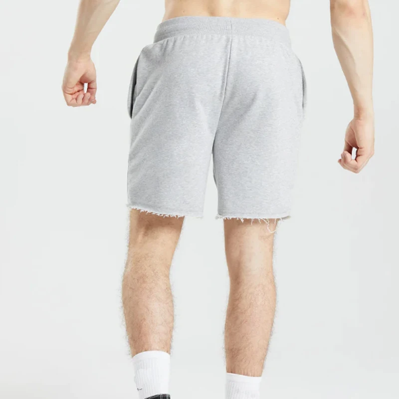 Slim Fit Gym Shorts Mens Cotton Spandex Shorts French Terry Shorts For Men