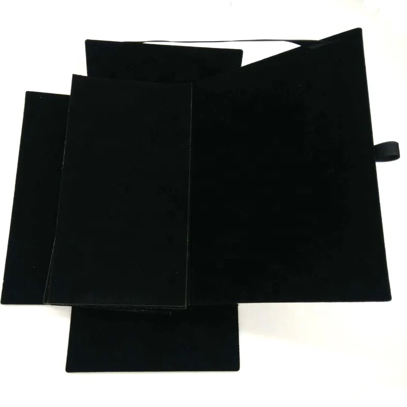Grey back board black flock velvet paper cardboard sheets