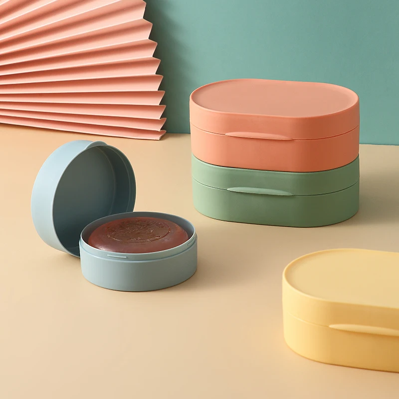 Sanga новый дизайн, Пользовательский логотип, пластиковый круглый дорожный футляр для мыла, держатель для посуды