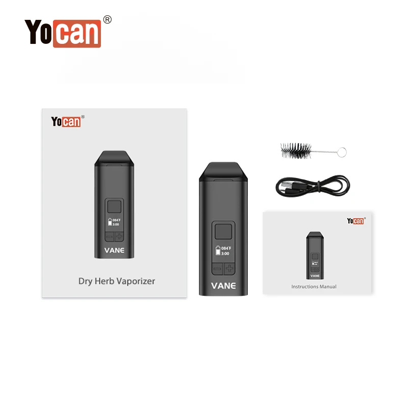 Herbal Vaporizador Custom Logo 1100mah Ceramic Heating Chamber Heat Not Burn Yocan Vane Electric Smoking Pod Dry Herb Vaporizer