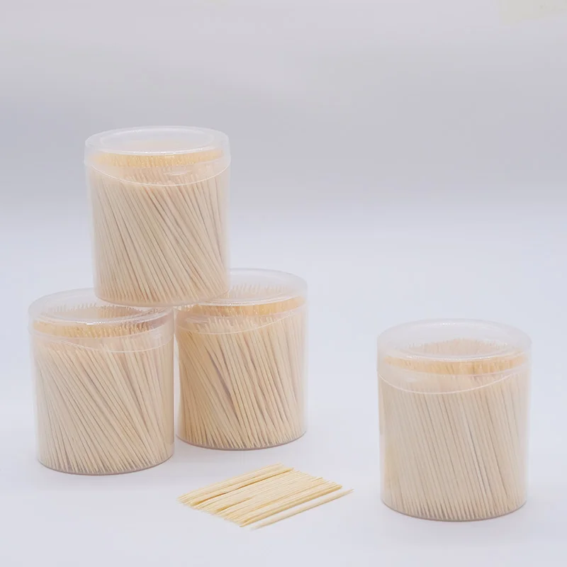 
Best Selling 500pcs Wholesale factory tableware bamboo two ends food toothpick bottle holder 